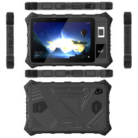 Tablette robuste 8 pouces avec lecteur d'empreintes digitales NFC frontal, processeur MTK, système d'exploitation Android, lecteur de codes-barres 2D, RFID UHF, port RJ45/USB2.0, tablette PC OEM