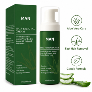 Crema <span class=keywords><strong>Depilatoria</strong></span> per <span class=keywords><strong>Uomo</strong></span> 60ml a Base di Erbe, Prezzo di Fabbrica OEM & ODM, Etichetta Privata, Crema all'Aloe Vera per Tutti i Tipi di Pelle, Acquisto all'Ingrosso - Product Image 1