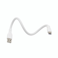 Lampu Malam Kecil Logam Fleksibel dengan Selang Gooseneck, Kabel Data Pengisian Daya USB Type-C, Lampu dengan Selang Gooseneck Tipe C Berlapis Silikon