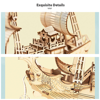 Robotime Rolife Contact Obtenez une réduction sur les jouets éducatifs TG307 Modèle de navire diplomatique japonais Kit de puzzles en bois 3D