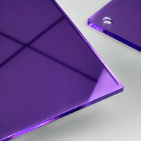 Plaque acrylique miroir 3mm DIVERSE, couleurs violet, bleu, vert, réfléchissante, en PMMA, pour découpe laser, artisanat, signalétique, décoration, 200x300mm