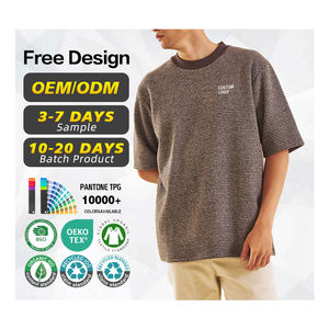 Pull respirant anti-rides certifié GRS, fabricant, logo personnalisé, design homme, coton, manches courtes, col rond, tricoté, été - Product Image 1