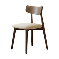Mobilier de salle à manger sur mesure Chaise design en bois pour restaurant avec coussin en cuir PU Chaises de siège pour café Chaises de salle à manger