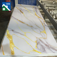 2mm 2.5mm 3mm Haut Brillant Pliable Décoration Intérieure Utilisation Panneau Mural 3D Imperméable PVC UV Feuille de Marbre