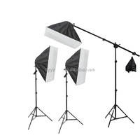 Équipement de Studio Photo Professionnel en Gros Kit d'Éclairage avec Supports de Fond 2x3M, Fonds, Boîtes à Lumière et Parapluies