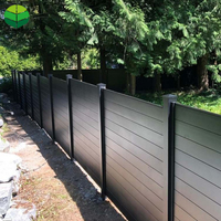 Balcon en aluminium de confidentialité sécurité treillis de clôture en aluminium enduit de poudre noire portes panneaux de clôture extérieurs de jardin
