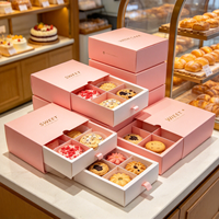 Boîte à biscuits personnalisée avec compartiments, style ouvert, boîte à biscuits divisée pour boulangerie