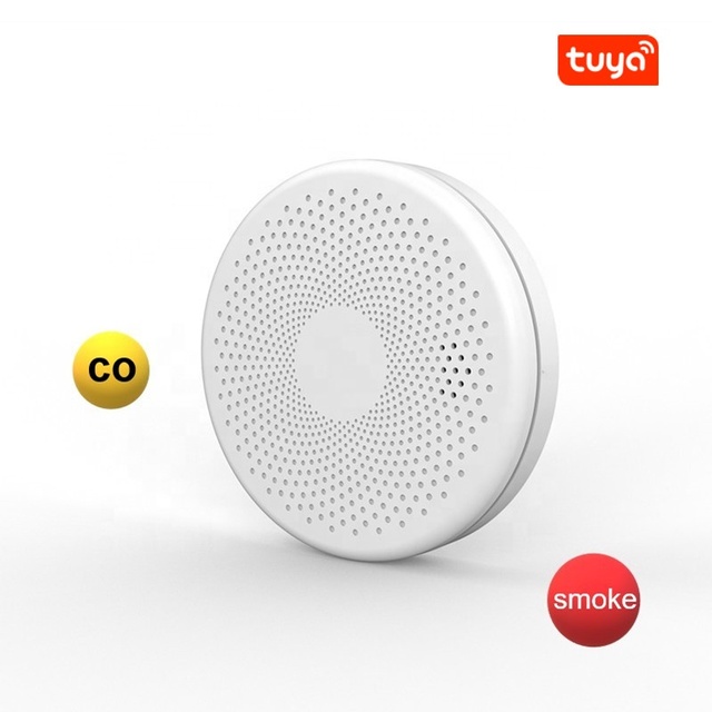 AA*2 Battery Power Tuya WiFi CO & Smoke Alarm Smart Carbon Monoxide and Smoke Detectors with Smart Life App Control