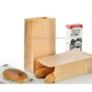 Saco de papel personalizado Embalagem Reciclável Food Grade Kraft Paper Bag Pacote Saco de transporte Heat Seal Food Pouch CMYK 20000 PCS