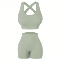 KY35 personnalisé coloré doux Gym costumes sous-vêtements femmes Fitness musculation Yoga tissu Nylon Sexy sans couture ensembles d'entraînement
