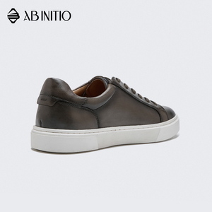 Fahion Designer Luxury Leather Flat Causal Lace Up Shoes <span class=keywords><strong>Zapatillas</strong></span> de deporte para hombres - Product Image 4