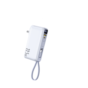 Opaqi Banco de Energía de Alta Capacidad de 22.5W y 10000mAh con Enchufe Integrado y Pantalla LED, Carga Rápida para Teléfonos, Tabletas y Portátiles - Product Image 4