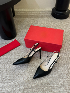 Zapatos de Tacón Alto Minimalistas con Tira Cruzada y Diseño Slingback para Damas, Ideales para la Oficina y el Uso Diario, Estilo Valentino - Product Image 4