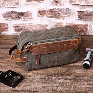 Trousse de maquillage et de rasage portable en toile cirée <span class=keywords><strong>imperméable</strong></span> à l'eau, trousse de rangement pour maquillage de voyage pour femmes, trousse de toilette pour hommes - Product Image 4