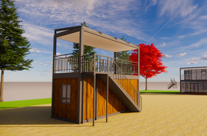 Maison préfabriquée bon marché d'usine, maison portable de 20 pieds fabriquée en tissu, conteneur de maison avec système solaire, maison de conteneur détachable - Product Image 3