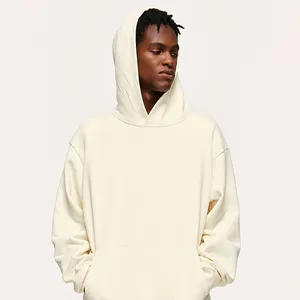 YWGH wholesale custom oversized plain cotton blank hoodies mens pullover unisex bulk plus size men's hoodies sweatshirts
