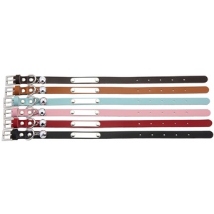 Collier en cuir pour <span class=keywords><strong>chat</strong></span> avec cloche Laisse pour chien et <span class=keywords><strong>chat</strong></span> Lettrage en acier inoxydable Produits pour animaux de compagnie - Product Image 5