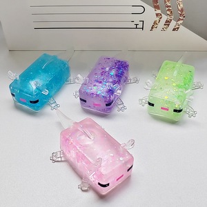 Wholesale Transparent Glitter Axolotl <b>Squishy</b>, Stress Relief Squeeze Toy, Soft Fidget Toy for Adults - Product Image 1