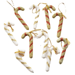 Plastic Powder Sprinkled <strong>Christmas</strong> Candy Canes Ornaments <strong>Christmas</strong> Tree Decoration <strong>Wholesale</strong> Holiday <strong>Gifts</strong> Supplies Small MOQ - Product Image 4