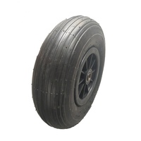 Nouvelle roue à pneu gonflable en caoutchouc Evertrust 4.00-6 4PR avec jante en plastique et roulement à billes scellé pour brouette et chariot à main usage industriel 100 kg
