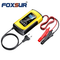 Chargeur de batterie intelligent universel FOXSUR BC-1208 12V8A pour voitures, motos et SUV, édition jeunesse, avec fonction de réparation pour batteries au plomb-acide