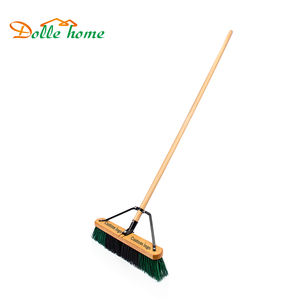 Maßge schneiderte Holz Industrie Besen und Rakel Straße Pferdehaar harte Borste schwere Hof Naturfaser Besen bürste - Product Image 2