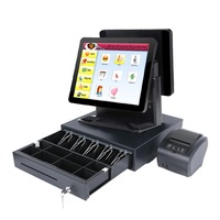 Système TPV 15 Pouces pour Restaurant avec Logiciel de Caisse pour Restauration Rapide