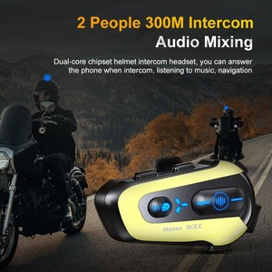 Casque de communication pour vélo N3X 300m 2 pilotes Réduction du bruit Casque de moto Intercom avec double puce 5.4 - Product Image 2