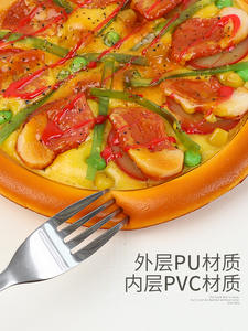 Simulación artificial de plástico PVC pu espuma jamón <span class=keywords><strong>Pizza</strong></span> rebanada <span class=keywords><strong>pizza</strong></span> falsa entera con imán de nevera para exhibición de modelos de alimentos - Product Image 3
