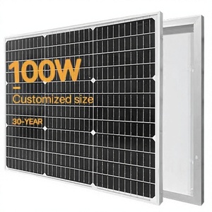 Малогабаритная монокристаллическая солнечная панель 12В 5-200Вт 24В, стеклянная, с половинными ячейками, высокоэффективная, полностью черная, для освещения - Product Image 2