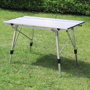 Mesa de rollo de huevo autopropulsada para exteriores, mesa plegable para autoservicio para patio, comedor de Hospital, Material de aluminio para barbacoa - Product Image 6