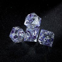 Dés à jouer RPG de qualité supérieure, personnalisés, à multiples faces, à bords tranchants, faits à la main, motif lune, en résine, pour Donjons et Dragons