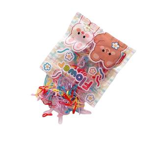 200 Pièces Mignonnes Attaches Cheveux Jetables Couleur Crème Glacée, Haute Élasticité, en Plastique, Petits Accessoires Cheveux pour Enfants, Adorables - Product Image 5
