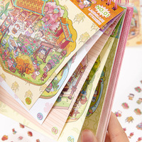 35pcs Per Pack Stiker ''Gunung dan Sungai: Gaya Tradisional Tionghoa'' Buku Stiker Pemandangan untuk Jurnal yang Imersif