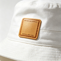 Écussons personnalisés en cuir PU, étiquettes écologiques thermosoudées pour chapeaux, jeans, accessoires de vêtements à coudre, vente en gros, OEM, faible MOQ