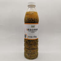 Jus de fruit de la passion faiblement acidulé en gros, purée de fruit de la passion stérilisée faible en gras 1kg*12 bouteilles/boîte pour petit-déjeuner, pot de petit-déjeuner, hôtel
