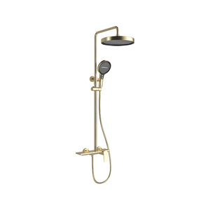 <b>Brushed</b> Gold All Copper Shower Head Rain Spray Massage Multi Mode Bathroom Set - Product Image 3