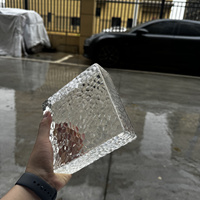 Vente en gros directe d'usine, bloc de verre transparent solide de 200x100x50 mm, briques de verre décoratives pour cloisons