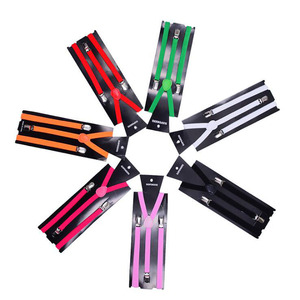 Adjustable Adult <strong>Suspenders</strong> 1/2" on Y Back Super Narrow Elastic Wedding Brace <strong>Belt</strong> for Men and <strong>Women</strong> - Product Image 1