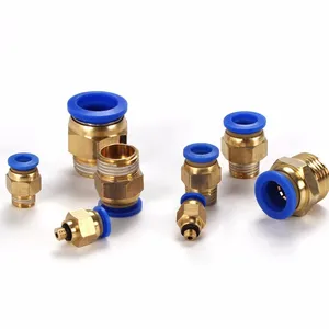Pneumatic gas pipe quick connector air compressor air pump thread quick insertion straight-through connector