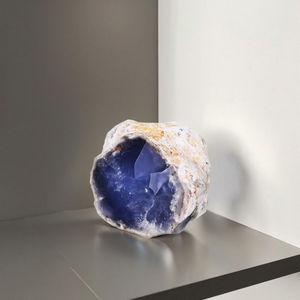 Toptan ham taş aşk teması Mini kesilmemiş beyaz içi boş akik Geode - Product Image 4