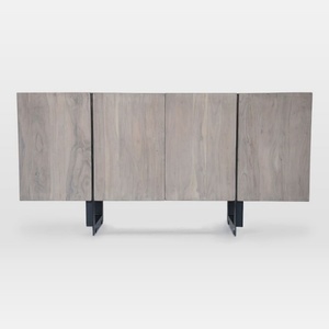 Buffet d'appoint moderne en bois à 4 portes, style nordique, pour la maison - Product Image 4