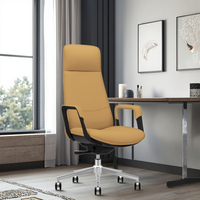 Chaise de bureau de direction en cuir synthétique avec design ergonomique, hauteur réglable, dossier solide, base en acier, siège pivotant