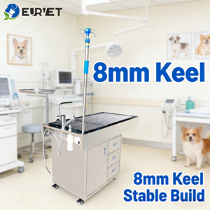 Table de traitement pour animaux de compagnie de grande capacité en acier inoxydable EURVET Vet Hospital Professional - Product Image 1