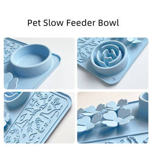 <span class=keywords><strong>Tapis</strong></span> <span class=keywords><strong>de</strong></span> recherche d'animaux domestiques en silicone Bol d'alimentation pour animaux <span class=keywords><strong>de</strong></span> compagnie Mangeoire pour chats Tampon à lécher multi-aliments avec ventouses - Product Image 2