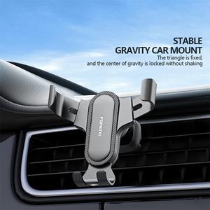 Support de téléphone de voiture Foneng CP100 à fixation par gravité pour grille d'aération, rotation à 360°, noir, universel, avec verrouillage automatique pour iPhone 16 15 Samsung - Product Image 5