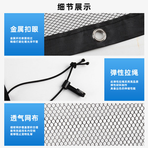 Red de seguridad para mascotas en el coche, con clip, rectangular, de poliéster duradero, para el asiento trasero, para la seguridad del perro durante la conducción. - Product Image 5
