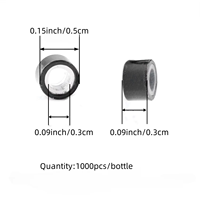 1000PCS Nano Silikon gefütterte Micro Ring Haar verlängerung perlen für Nano Tip Human Hair Extension Tool 5,0x3,0x3,0mm Verlängerung perlen