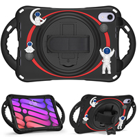 Housse de Tablette Portable Anti-impact Dreamsky Astronaute Design pour Enfant, Housse en Silicone Épais, Poignée PC pour iPad mini 6/7 8.3 2021/2024
