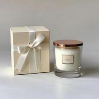 Nouveauté - Pots à bougies en verre vides personnalisés avec couvercle, 8 oz et 10 oz